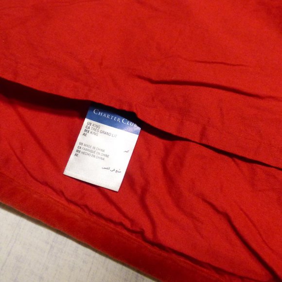 Charter Club Damask Velvet 3 pc King Coverlet, Red - Picture 9 of 12